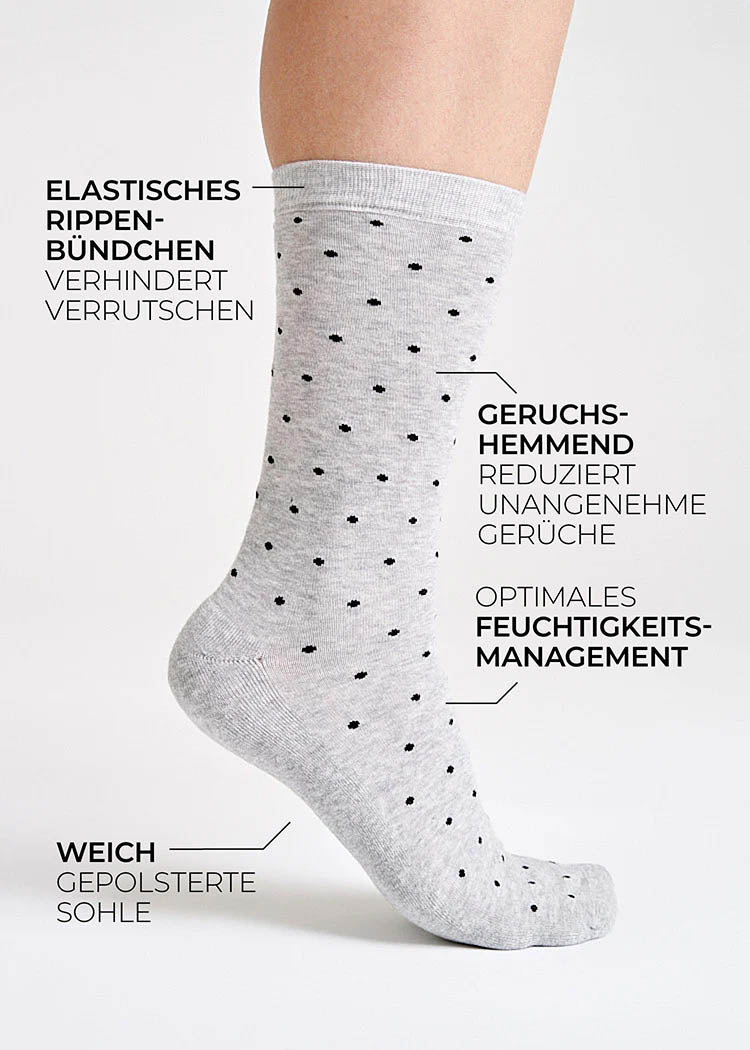 Wijld Woodsocks Light Gray Socken Punkte Holz