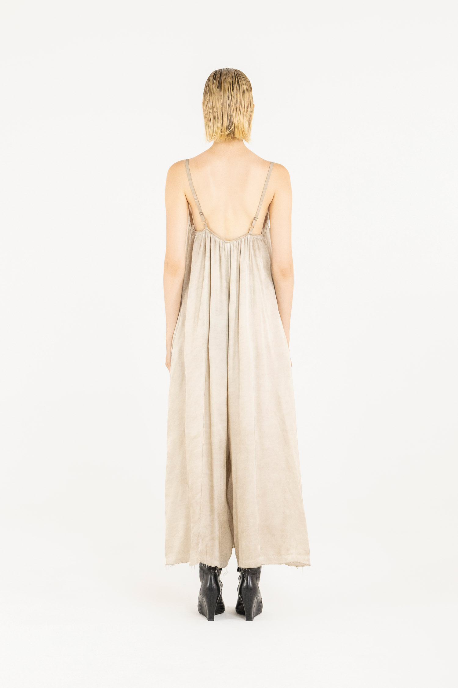 Sanctamuerte Abiti Salopette Overall Viskose Satin Weit