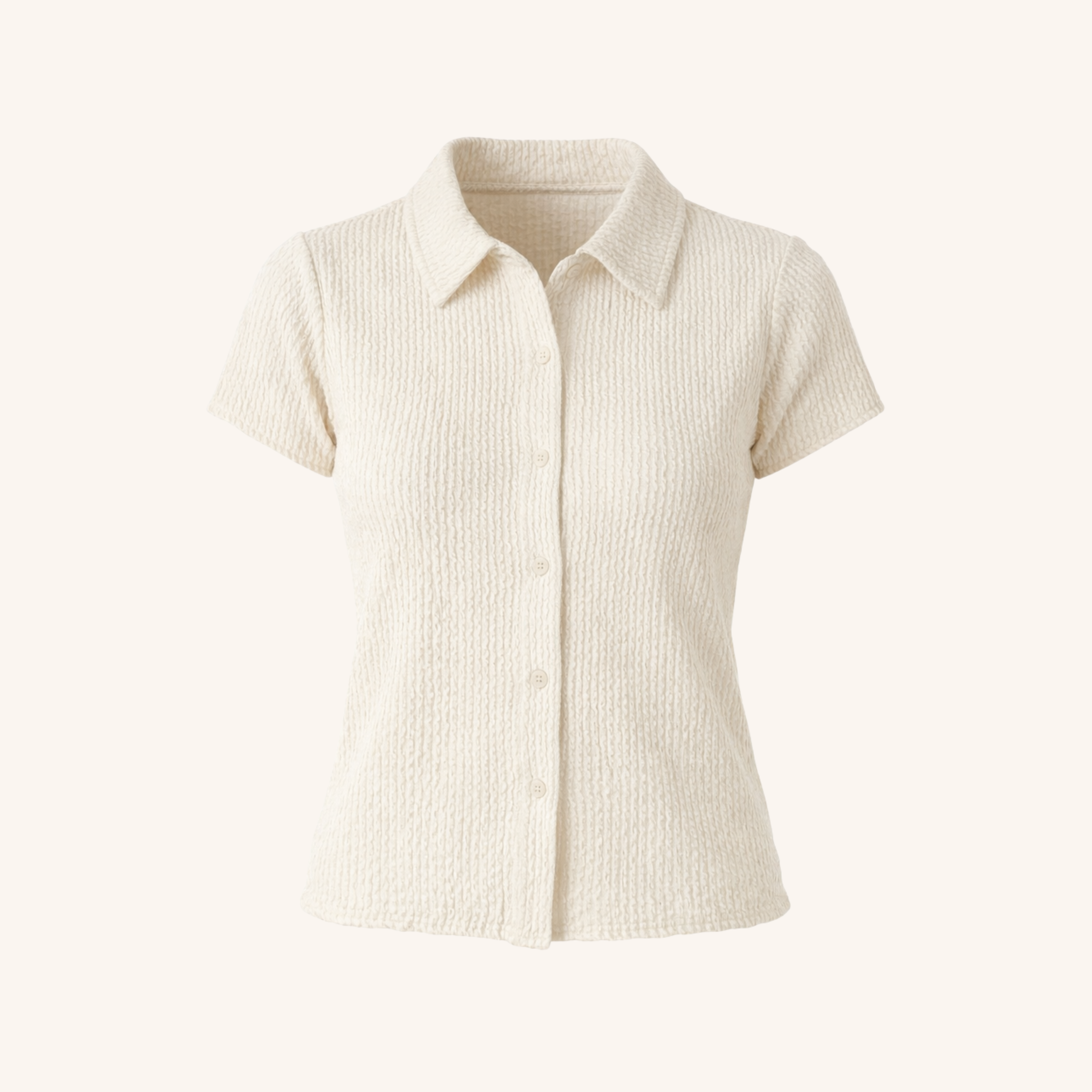NORDLICHT Aila Jersey Bluse Kurzarm Natur Bio