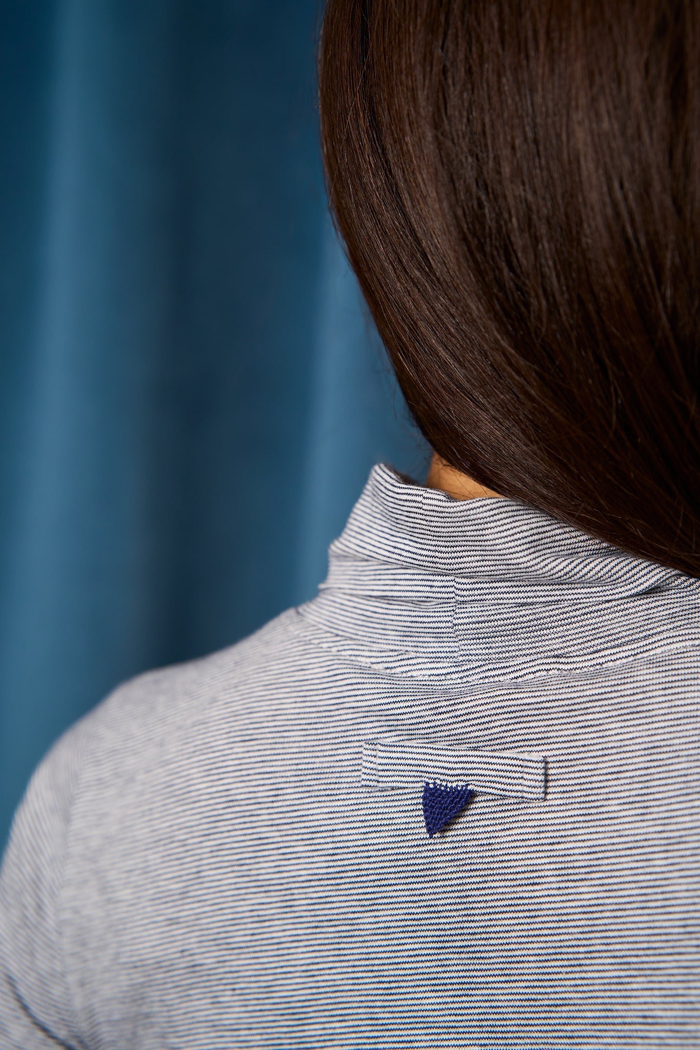 Christiane Strobel Oberteile THERESA Rollkragen-Shirt Naturblau