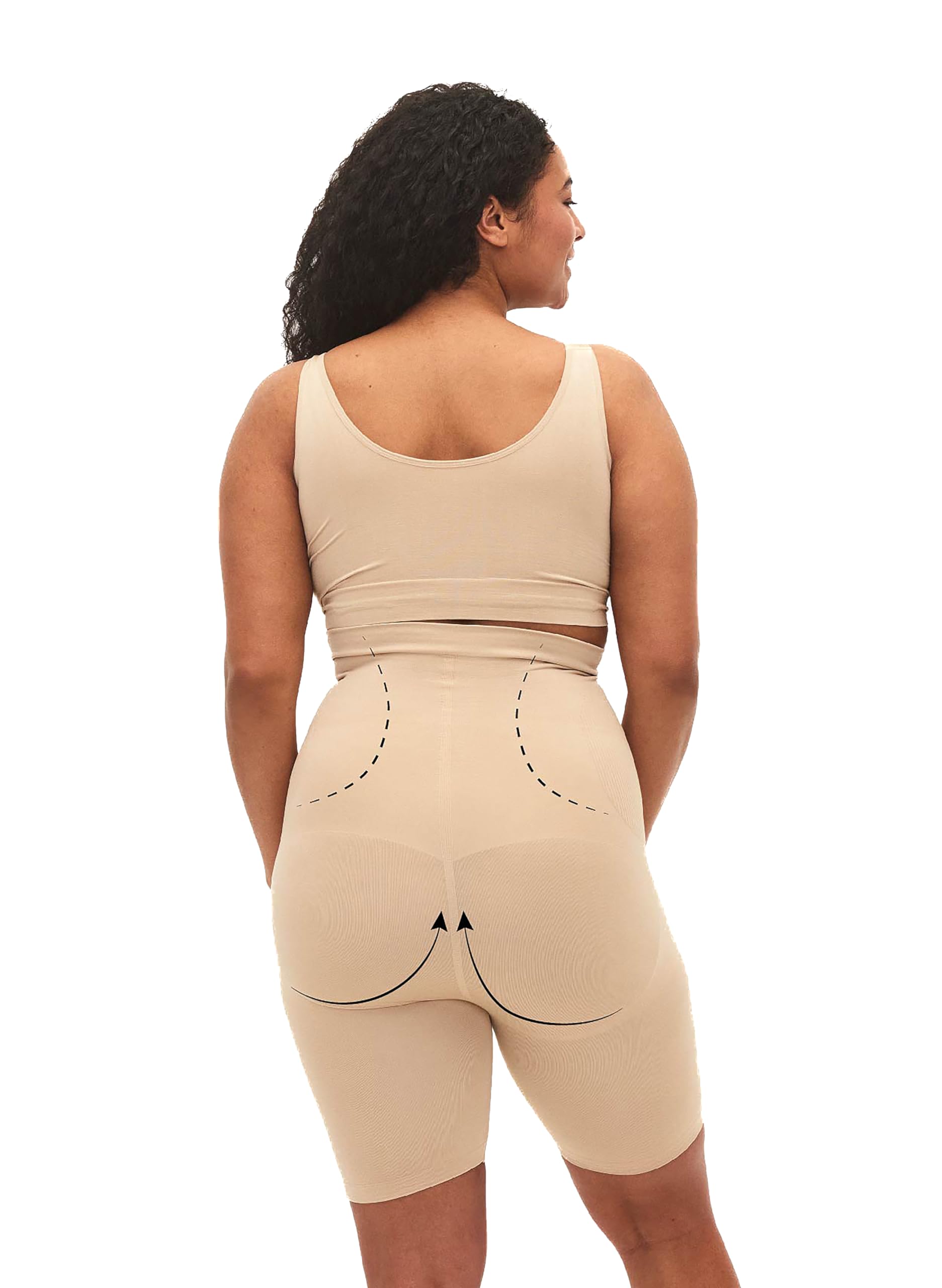 Zizzi Shapewear Shorts Schwarz Shapinghose nahtlos formend