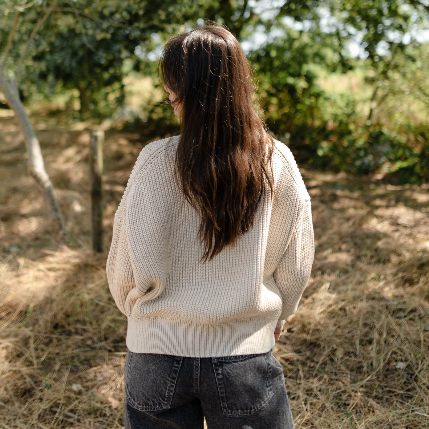 NORDLICHT Mara Grobstrick Pullover sand Bio-Baumwolle