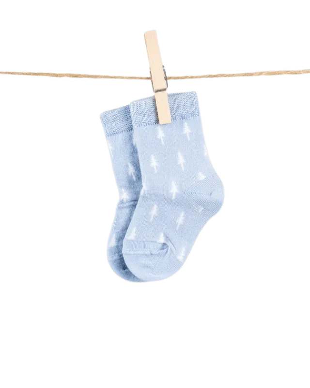 NIKIN TreeSocks Kids Allover Kindersocken Light Blue Bambus