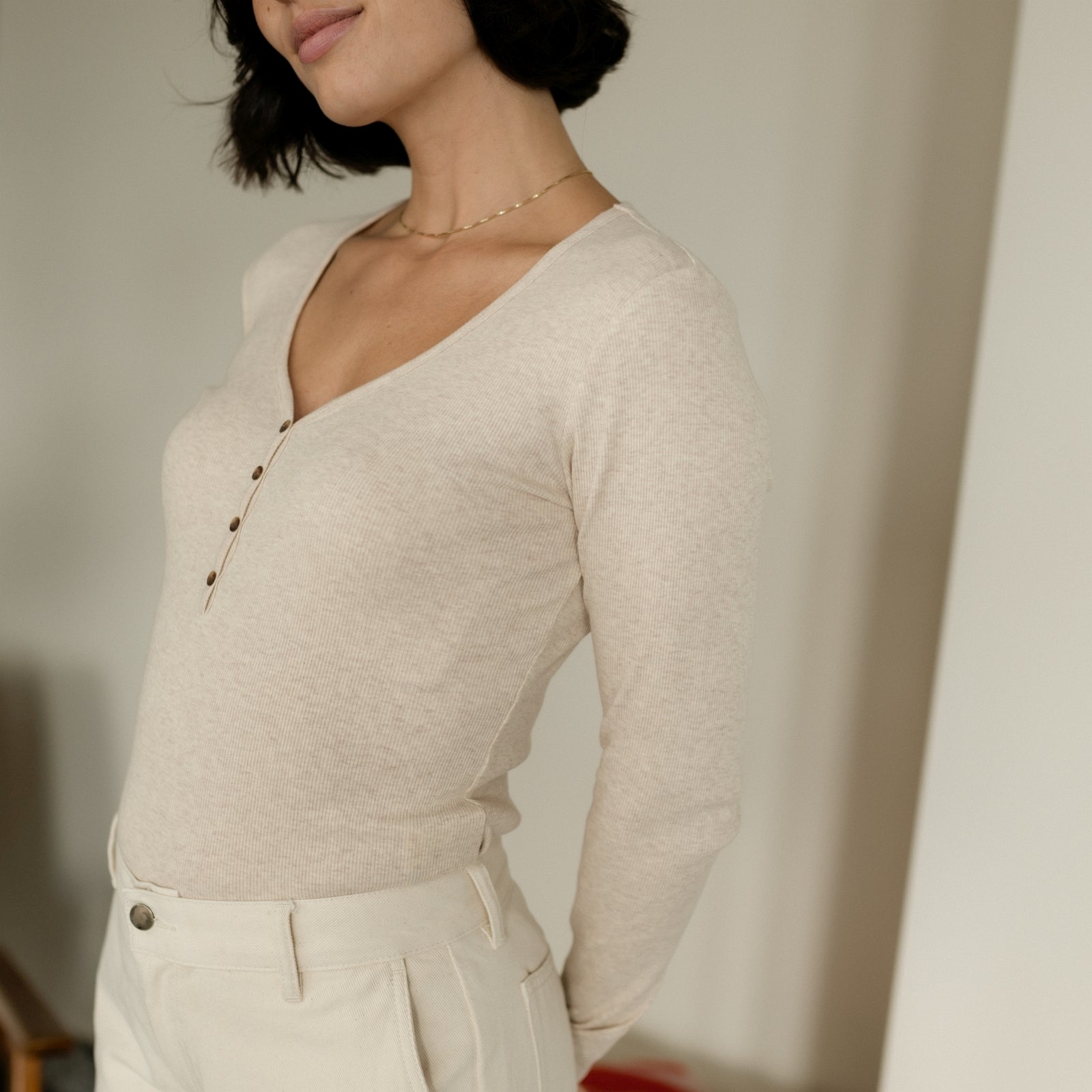 NORDLICHT Hedda Rippshirt Langarm Bio-Baumwolle