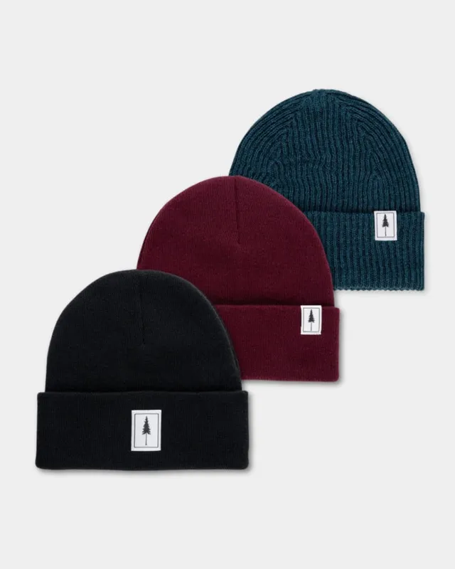 NIKIN Treeanie Mixed Beanie 3er-Pack Polylana