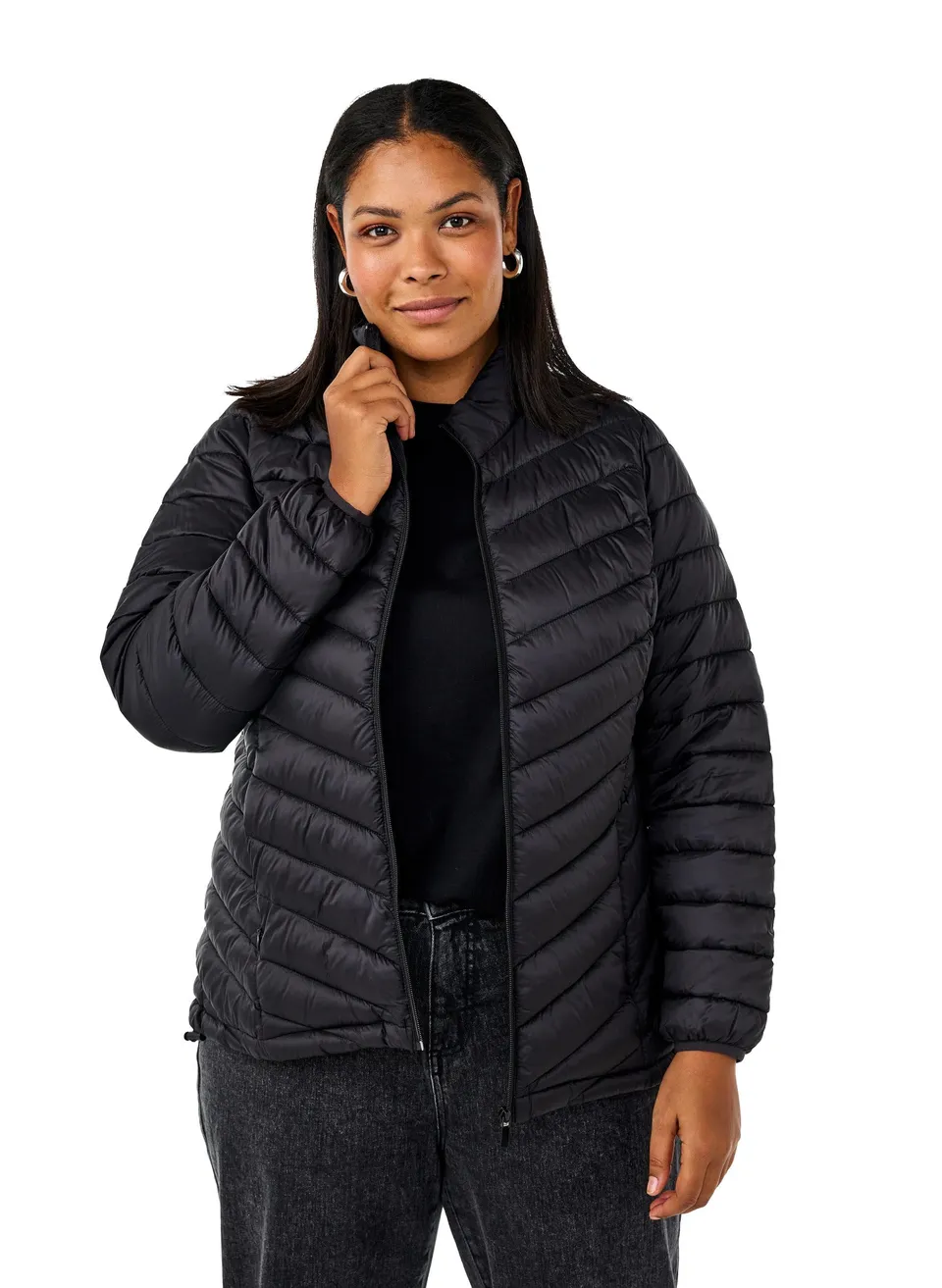 Zizzi Steppjacke Leicht Wattiert Reißverschluss Größen 42-60