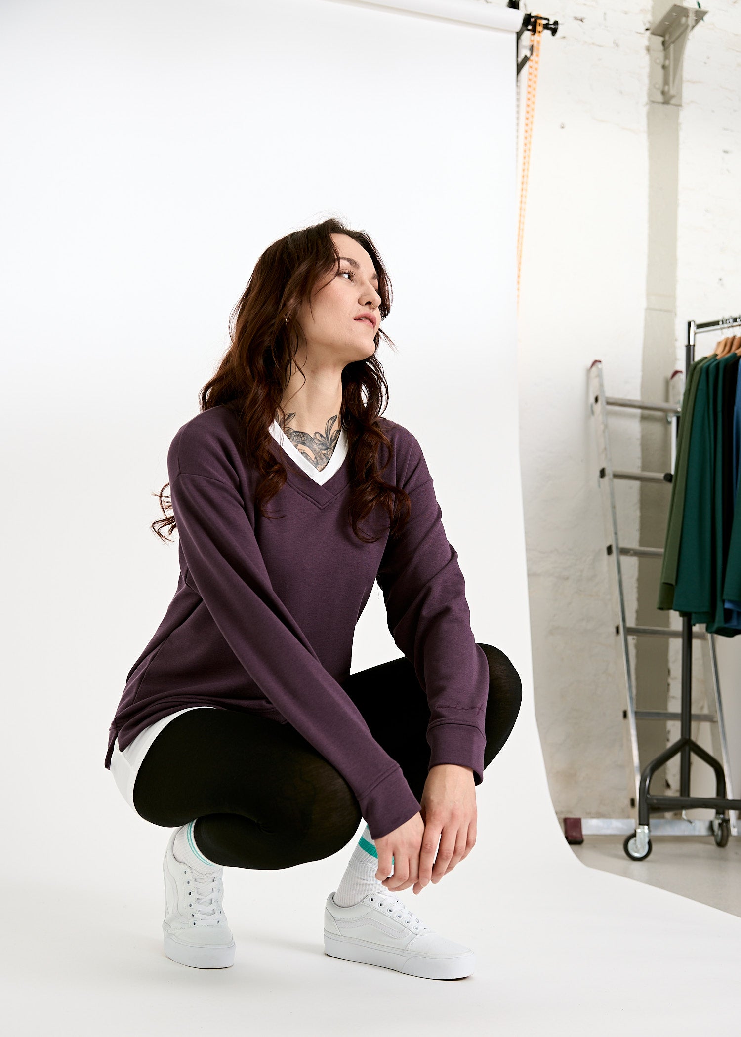 Wijld Sweater Ada Purple Damen Sweatshirt Lyocell
