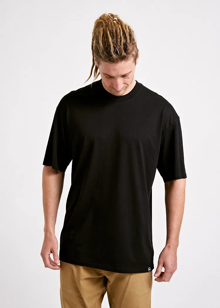 Wijld James Black Herren T-Shirt Lyocell