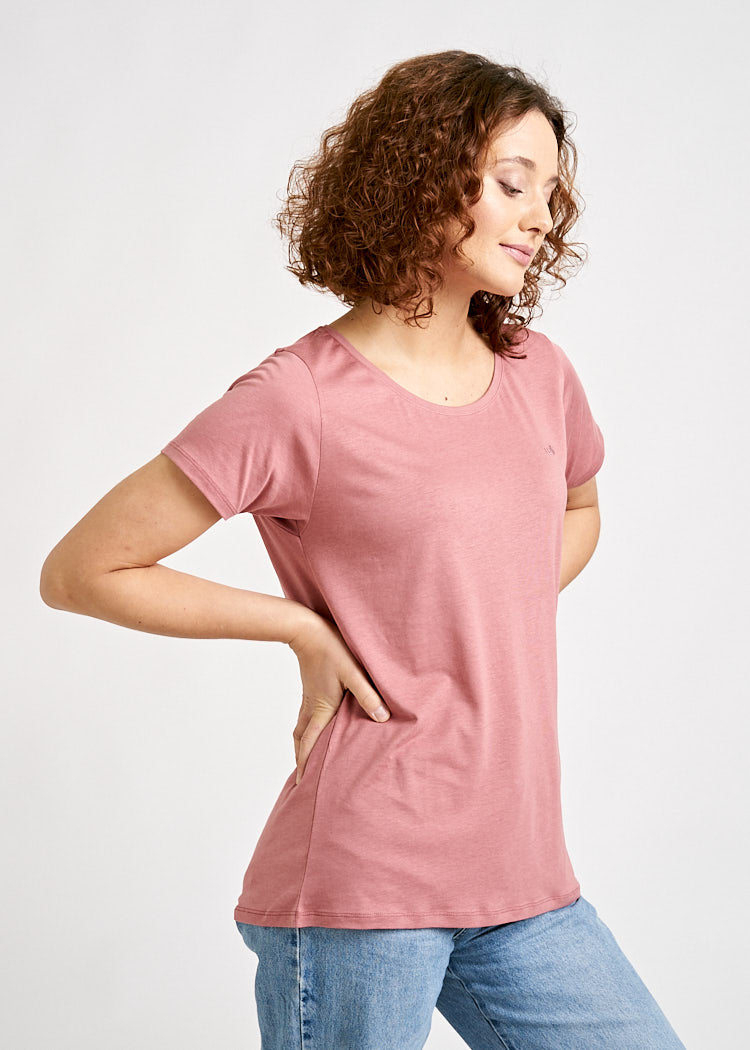 Wijld Lena Woodshirt Damen Rosewood Bio-Baumwolle