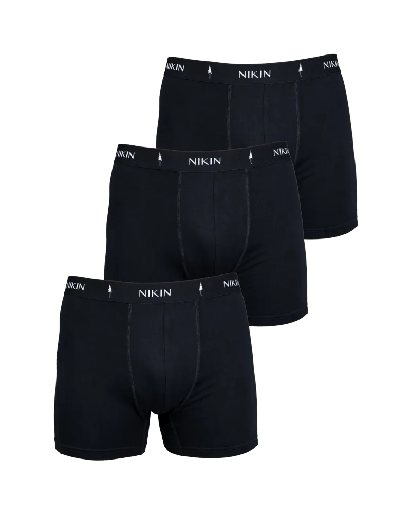 NIKIN TreeTrunks Bundle Black Boxershorts Schwarz Baumwolle