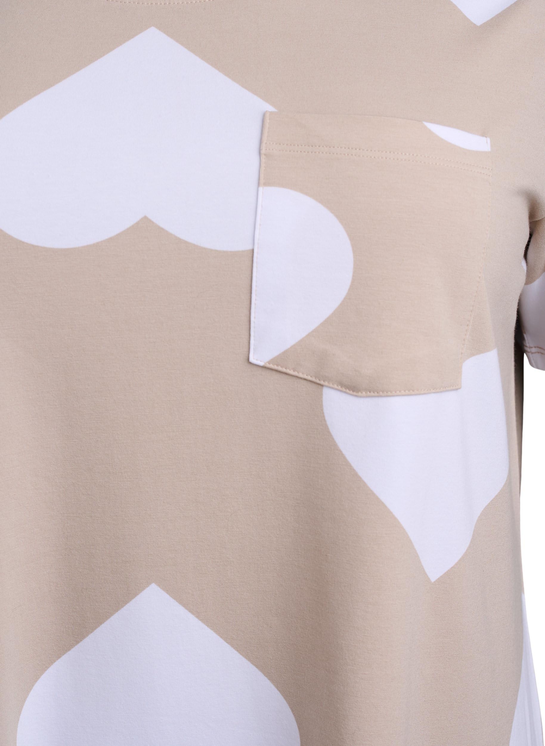 Zizzi Nightwear Shirt Modal Herzen Doeskin große Größen