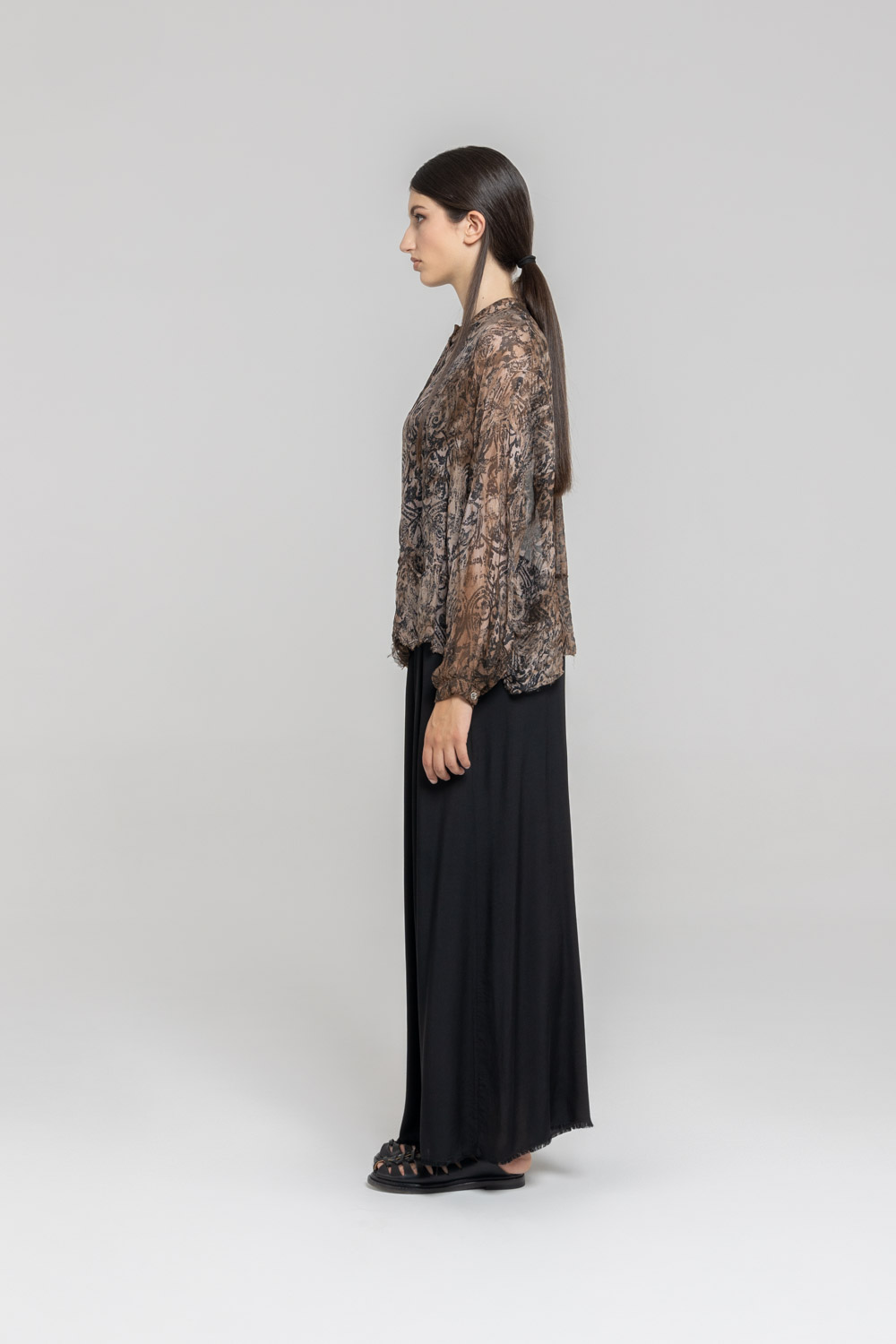 Sanctamuerte Camicie Camicia Over Bluse Viskose-Seide kurz