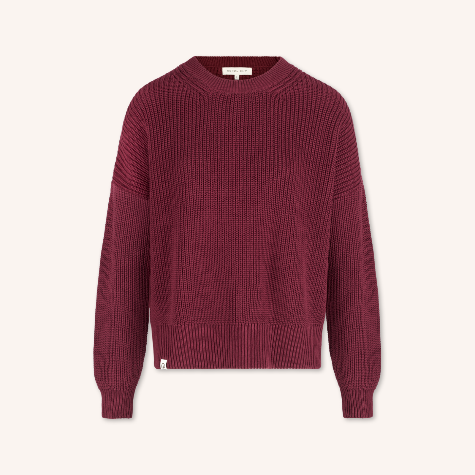 NORDLICHT Mara Grobstrick Pullover Bordeaux Rot Gr. M