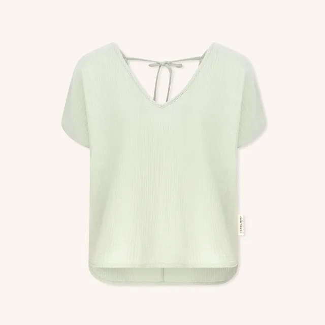 Nordlicht Lidia Musselin T-Shirt V-Ausschnitt Bio-Baumwolle