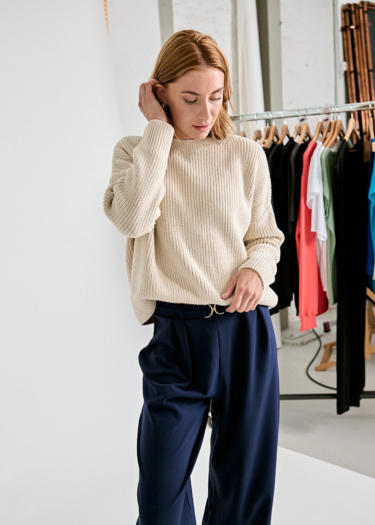 Wijld Josephine Strickpullover Natural Damen Bio-Baumwolle