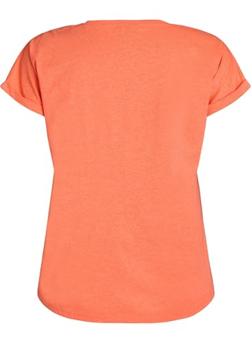 Zizzi T-Shirts Neon T-Shirt Baumwolle Große Größen