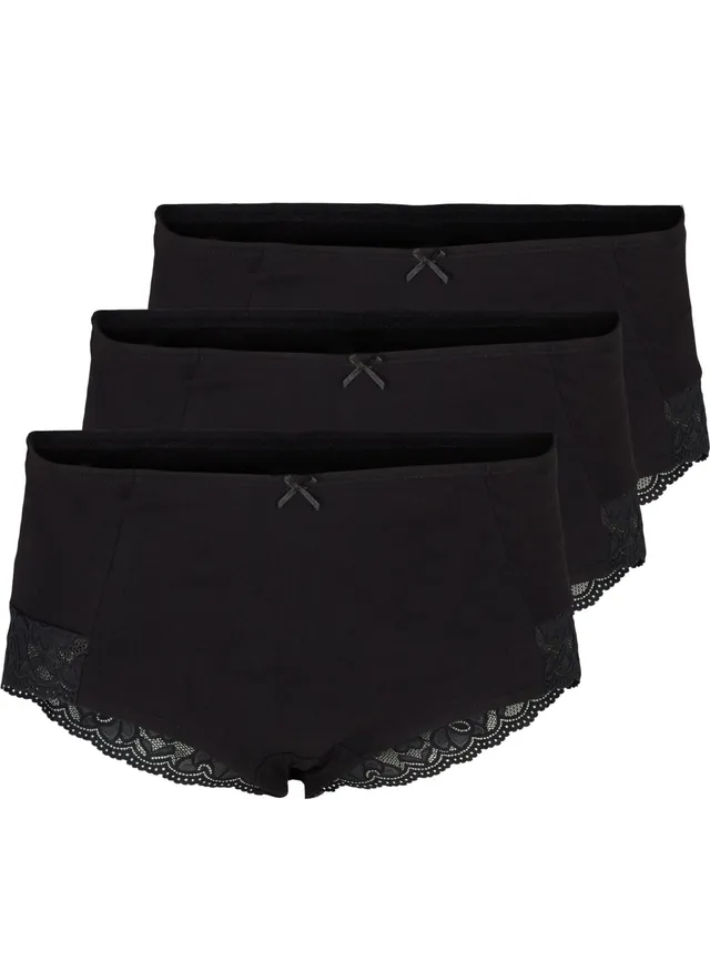 Zizzi Devoted 3er-Pack Hipster-Panty Gr 42 Baumwolle