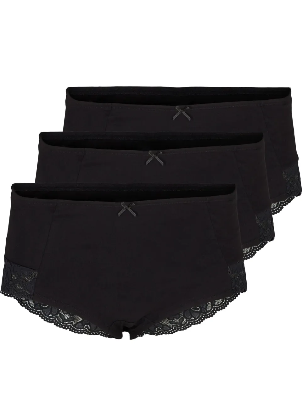 Zizzi Devoted 3er-Pack Hipster-Panty Gr 42 Baumwolle