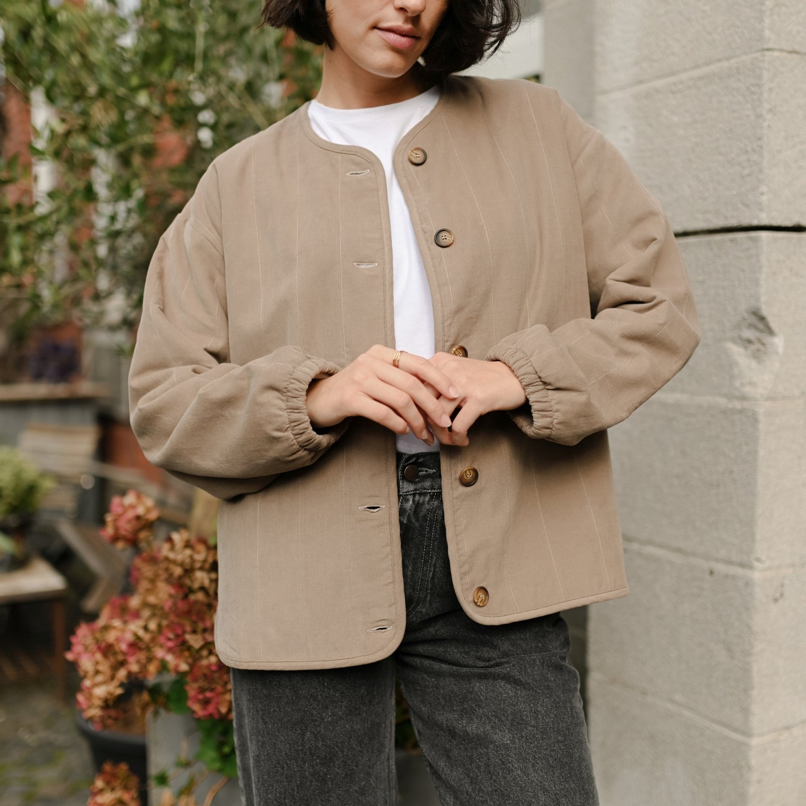NORDLICHT Jana Cord Jacke Braun – Bio-Baumwolle