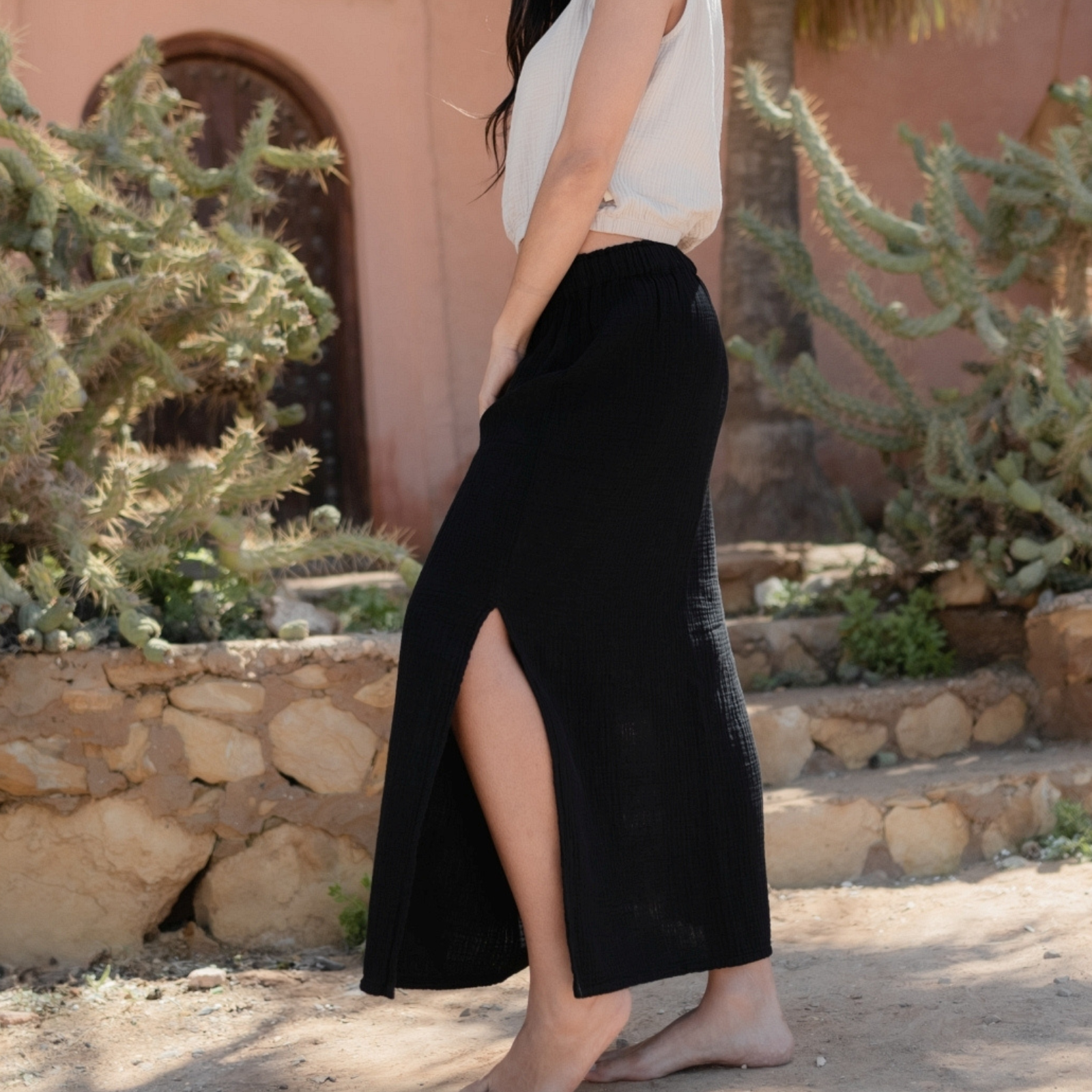NORDLICHT Röcke Musselin Rock Vilja Natur Midi