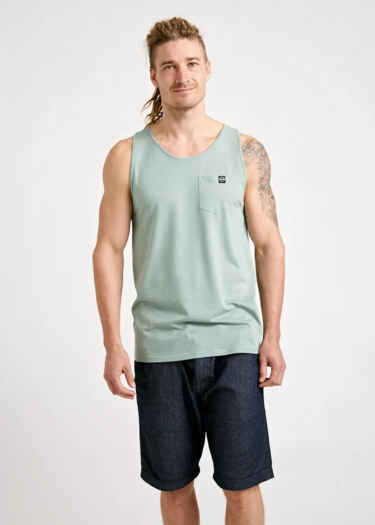 Wijld Tank Top Herren Green Bay Grün Brusttasche