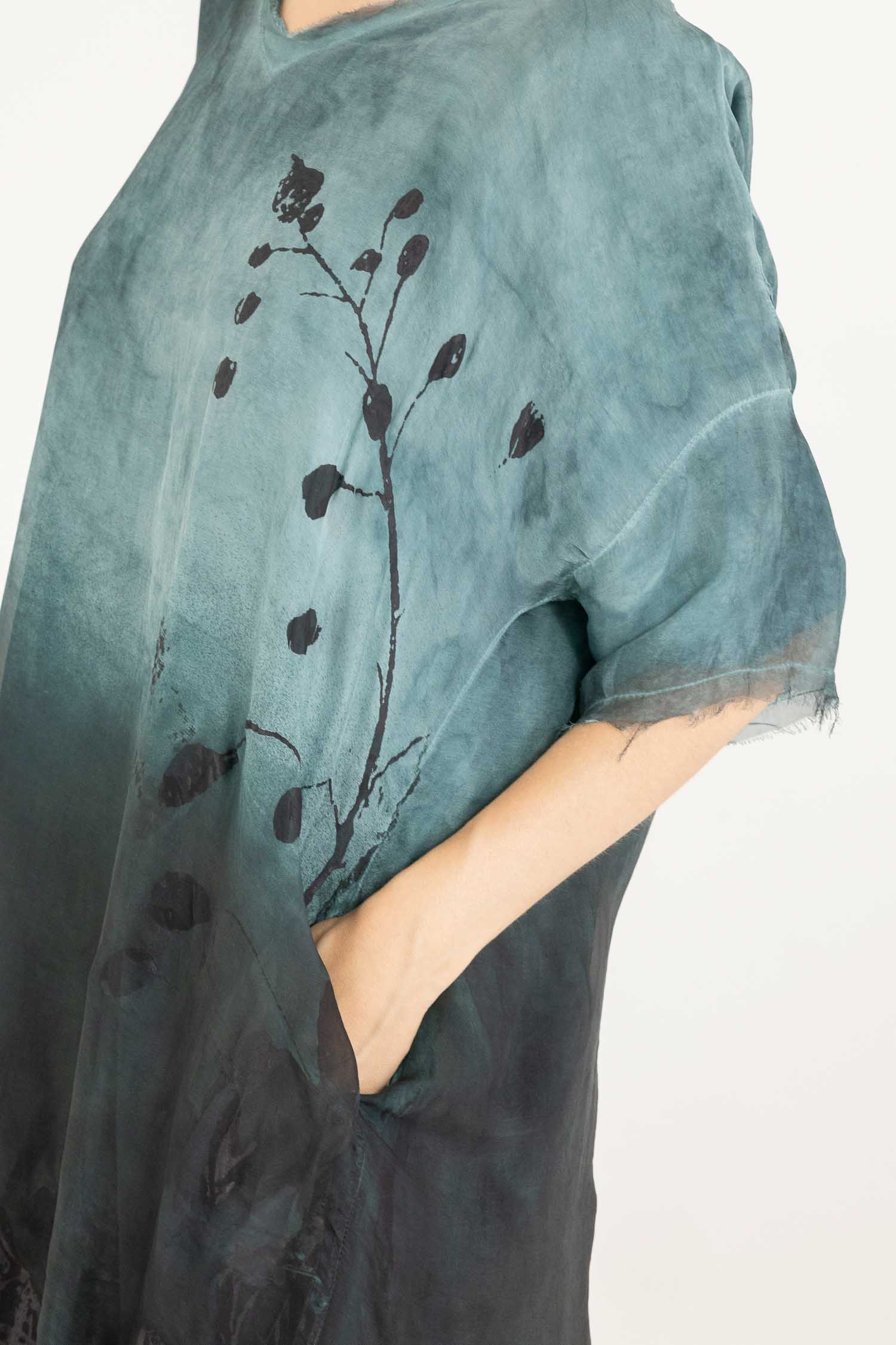 Sanctamuerte T-Shirt Tshirt Dress Kleid Viskose-Seide