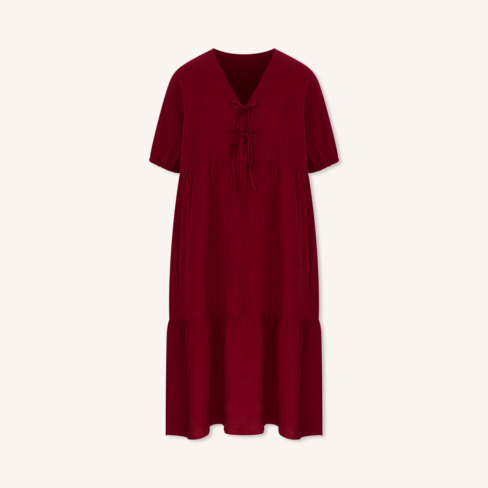 Nordlicht Silva Kleid Volant Bio-Baumwolle V-Ausschnitt