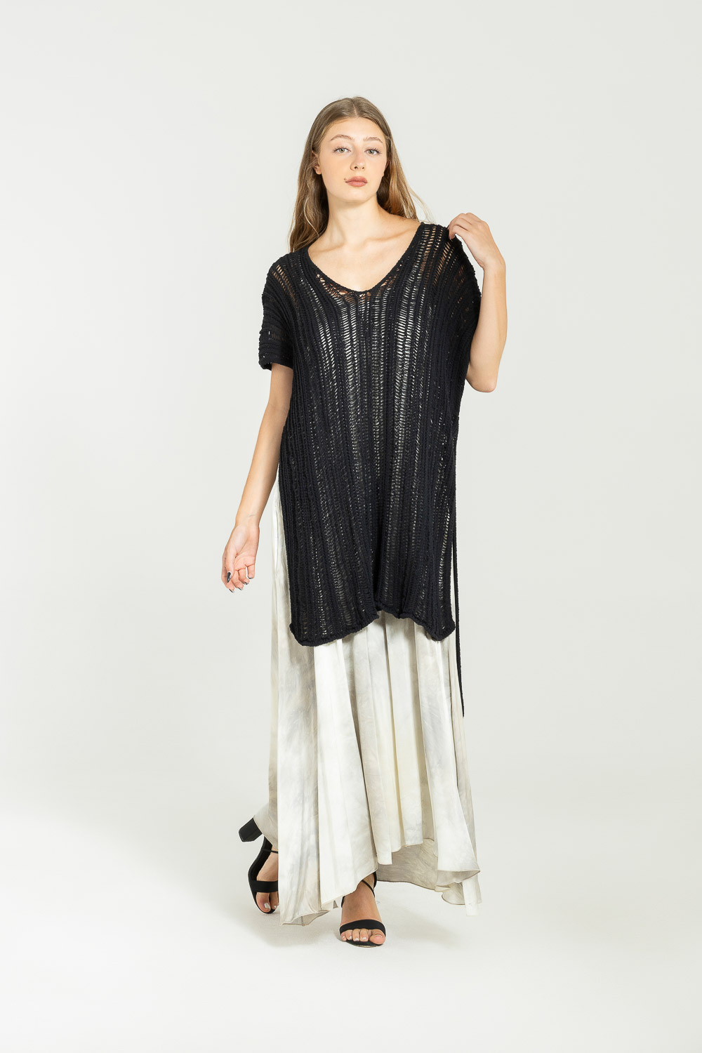 Sanctamuerte Maglieria Maglia Strickpullover Baumwolle V