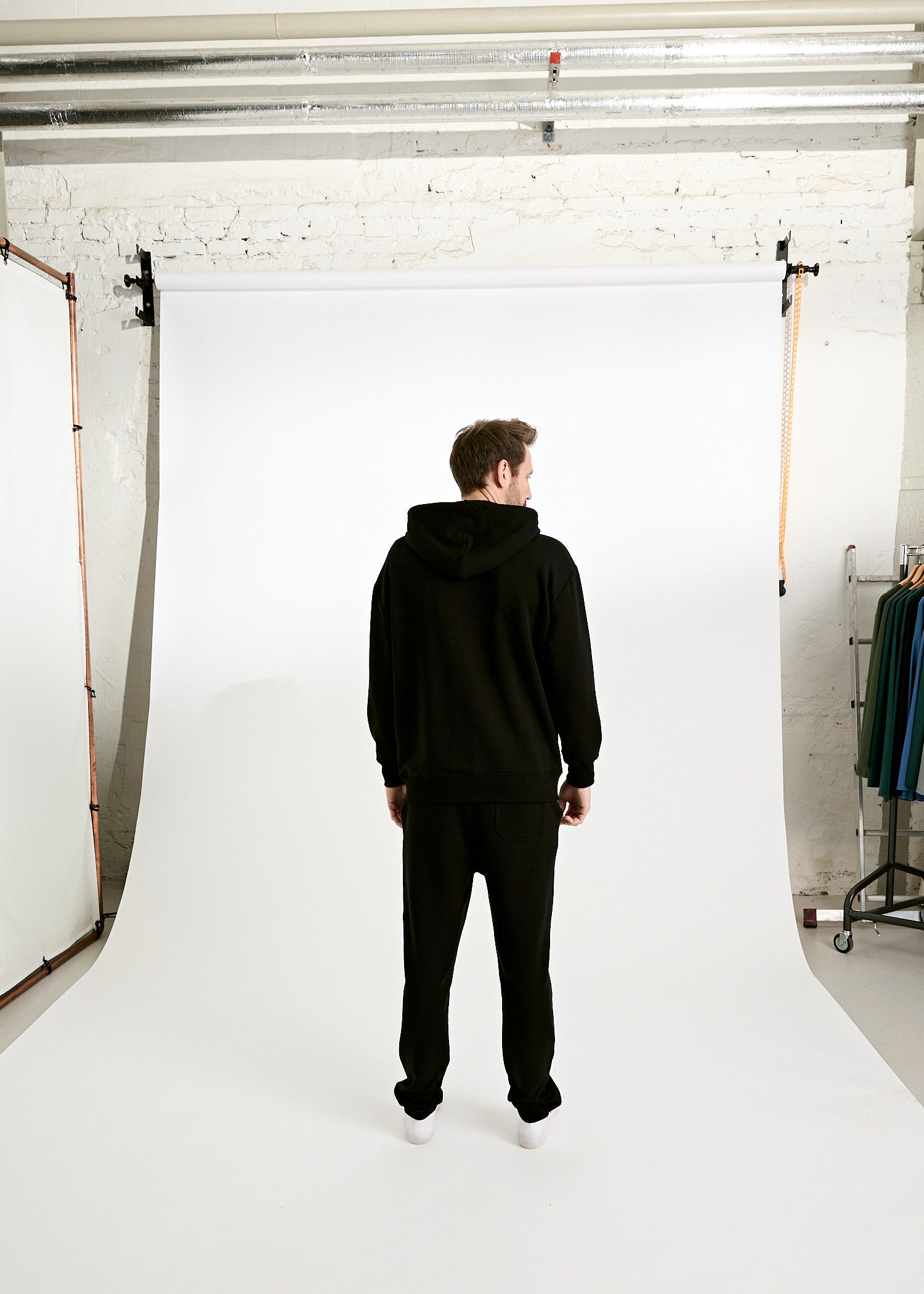 Wijld Jonas Herren Sweatjacke Schwarz Bio-Baumwolle Gr. L