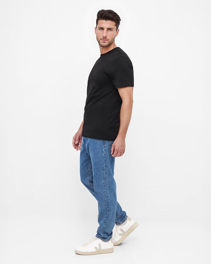 NIKIN TreeShirt Plain T-Shirt schwarz Bio-Baumwolle