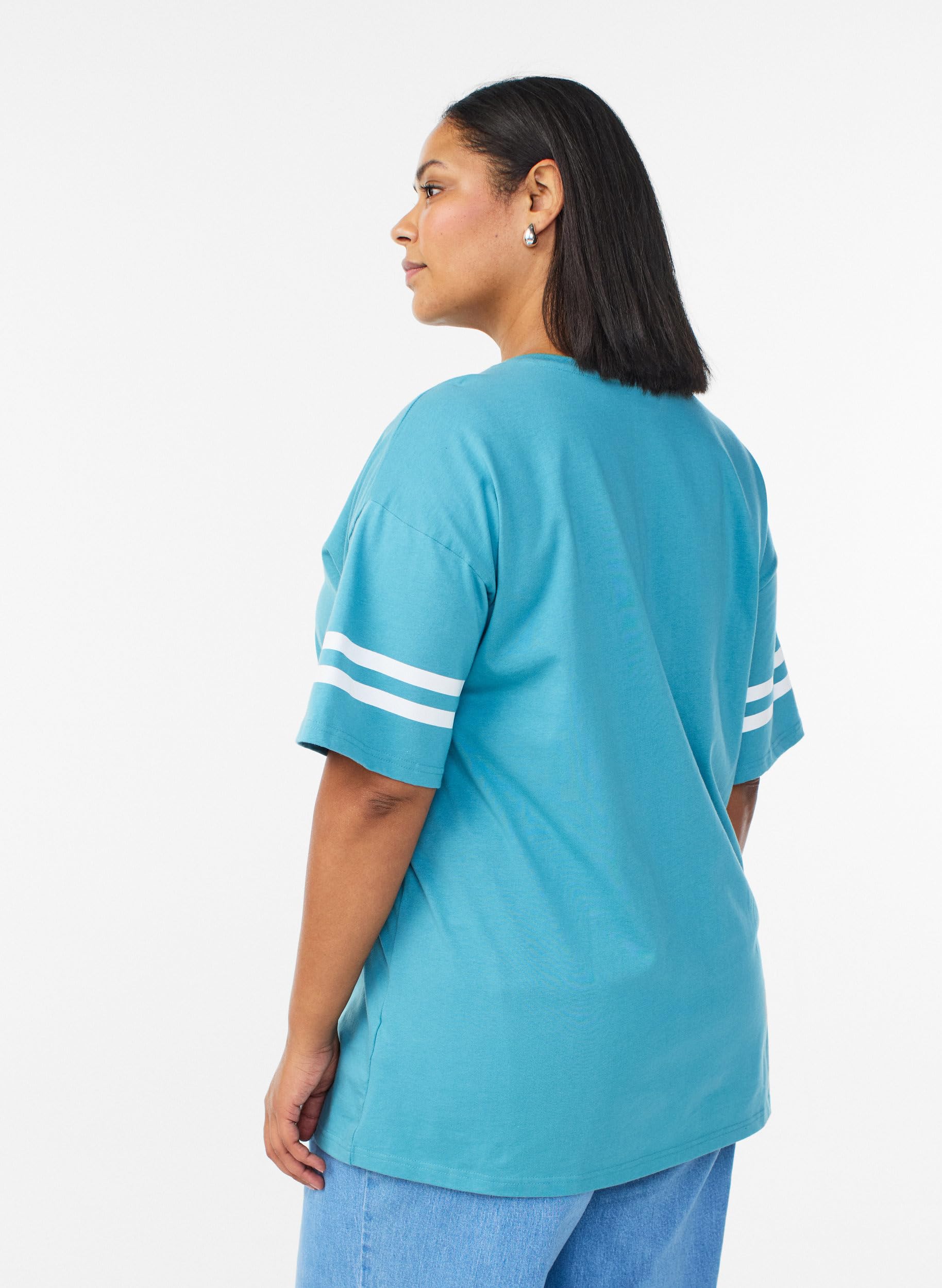 Zizzi T-Shirt Baumwolle College Adriatic Tokyo 89 42-44