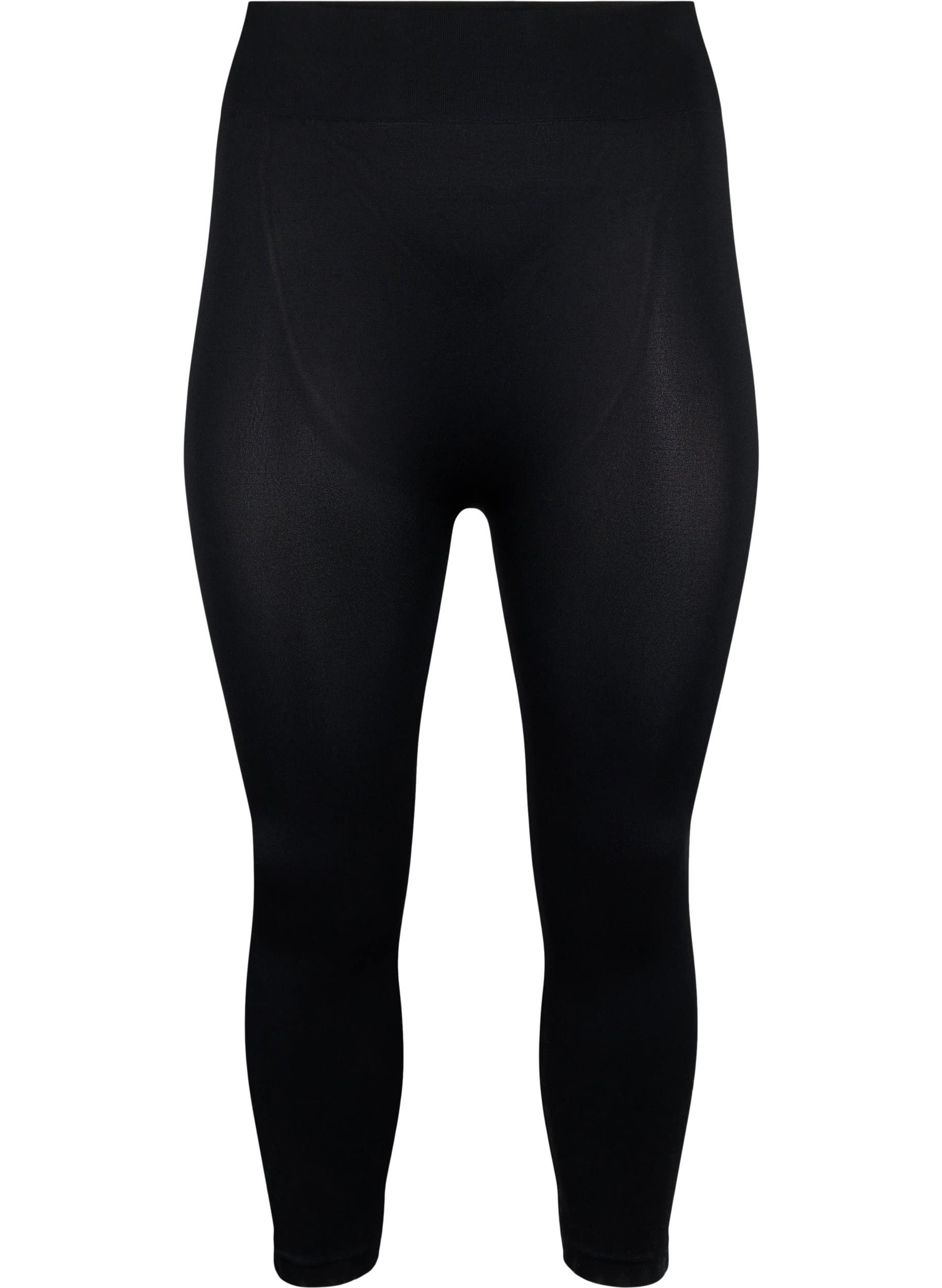 Zizzi Leggings 3/4 Nahtlos Gr 46-48 Black dehnbar