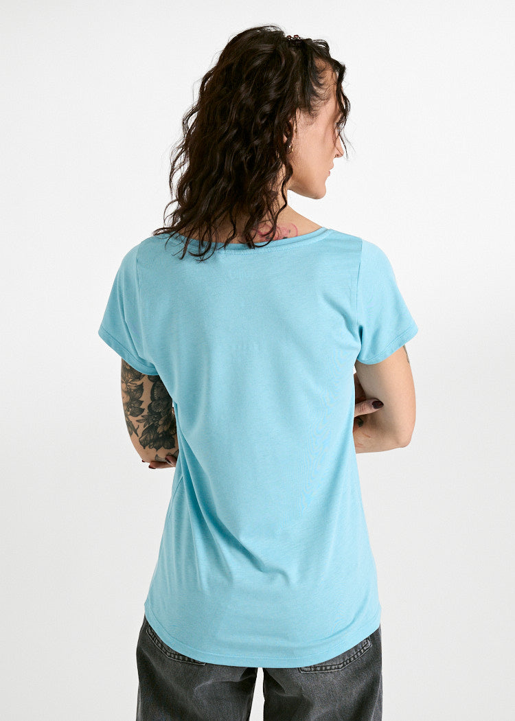Wijld Lena Milky Blue Damen T-Shirt Lyocell Basic