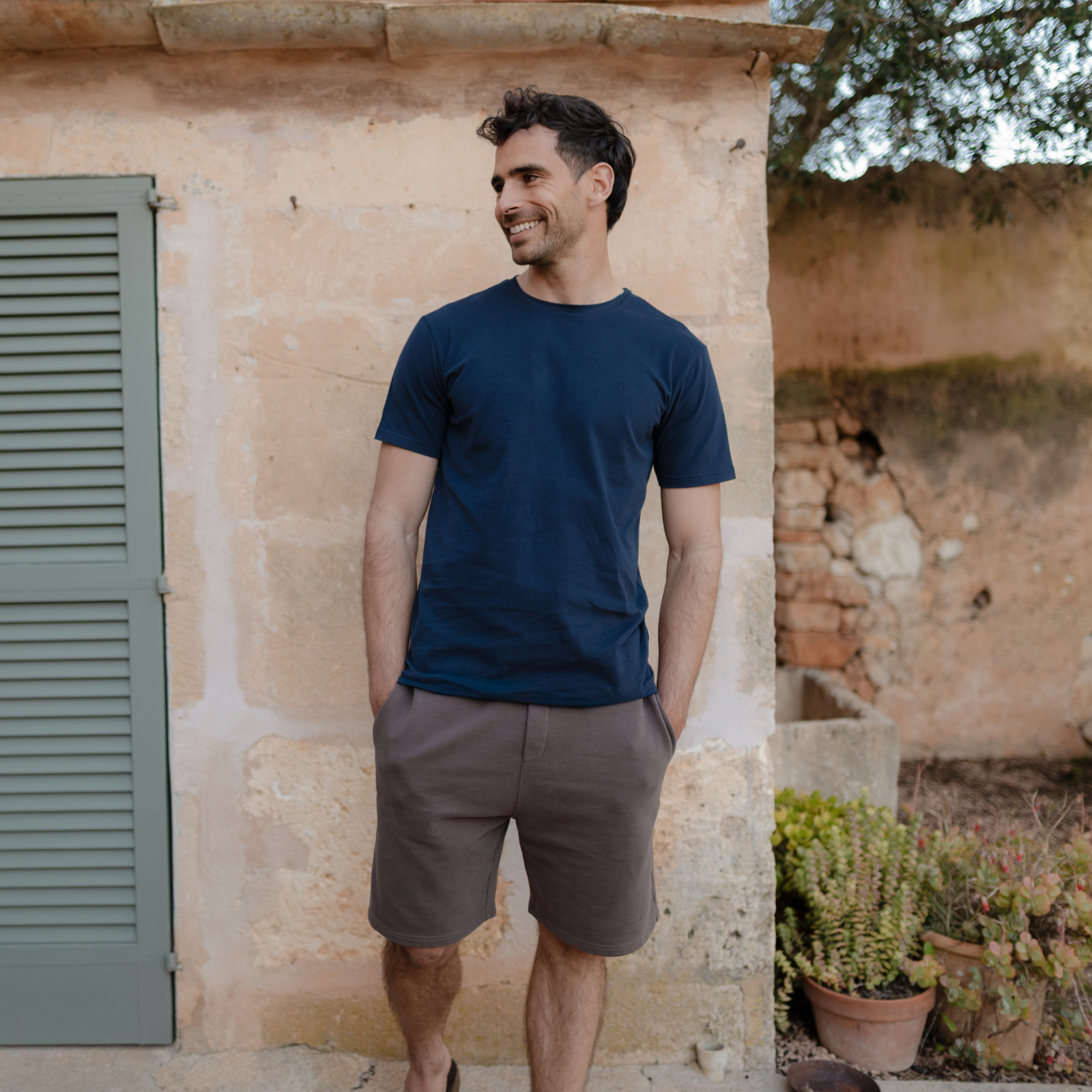 NORDLICHT Finn T-Shirt Herren Blau Stickerei