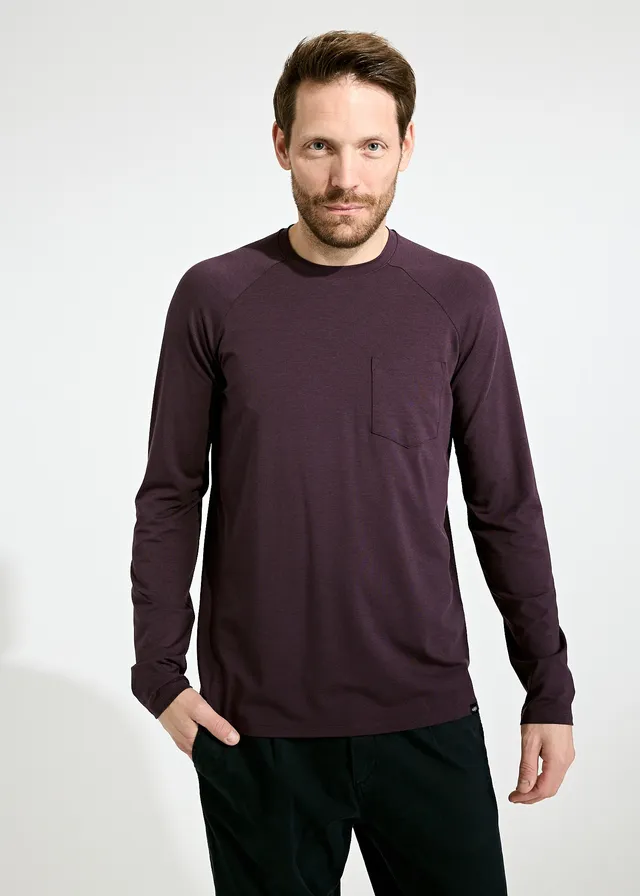 Wijld Hans Herren Langarmshirt Plum Perfect atmungsaktiv