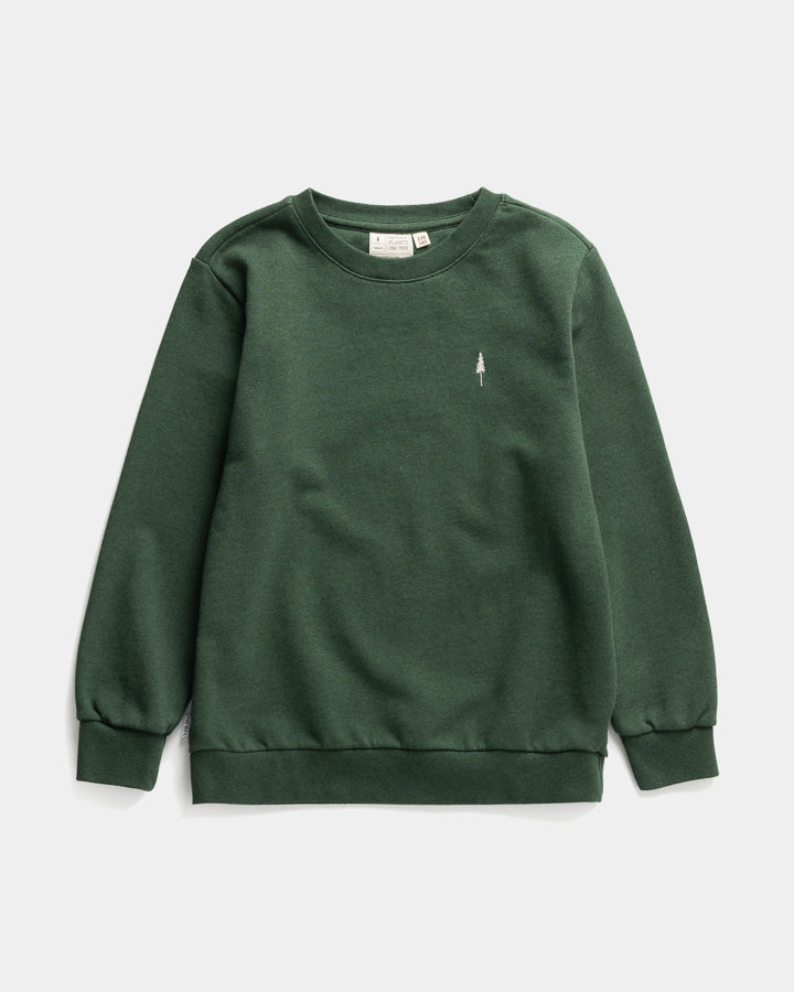NIKIN TreeSweater Kids Pullover Olive Mel Bio-Baumwolle