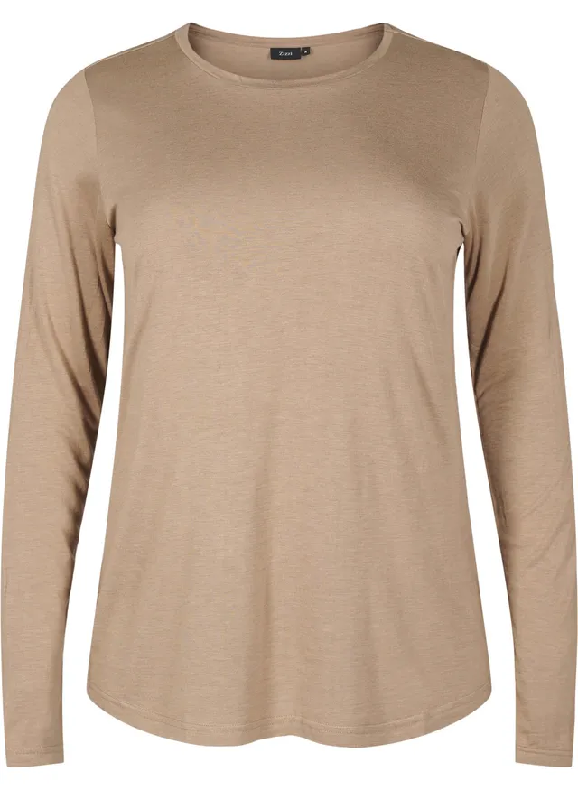 Zizzi Blouses Shirts Bluse Wolle Viskose Fossil 42-56