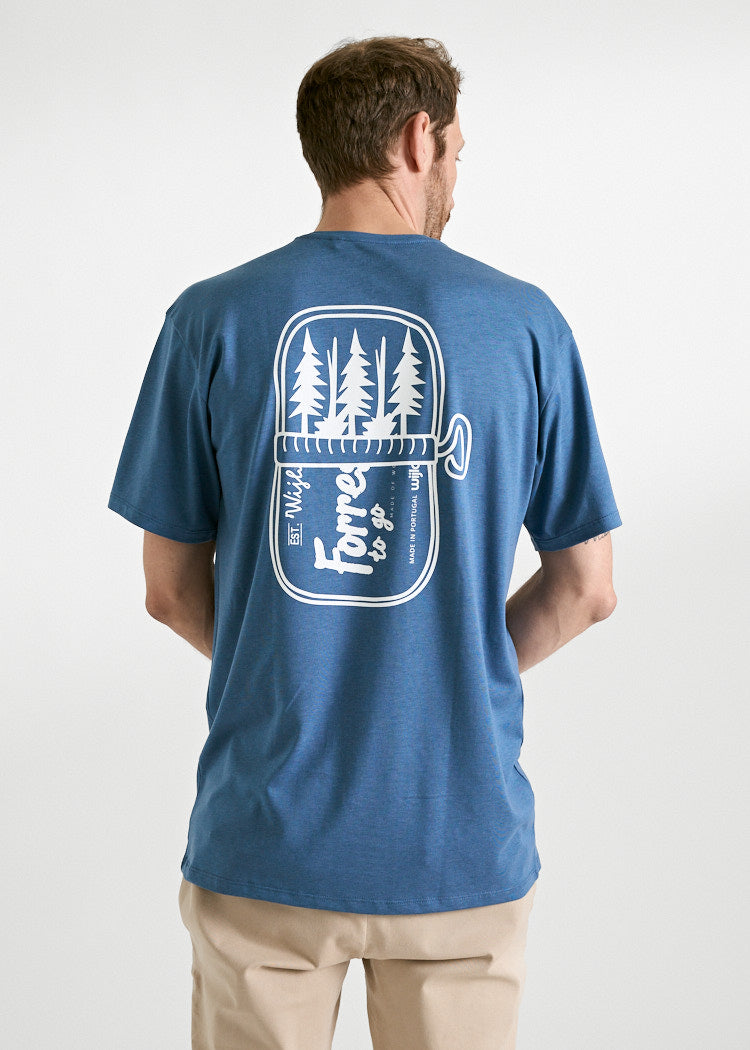 Wijld Timo Tin Full Trees T-Shirt Herren L Bijou Blue