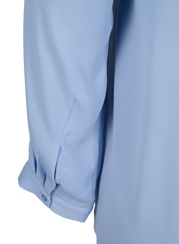 ZIZZI Shirt V-Ausschnitt Langarm Große Größen Hemd-Bluse