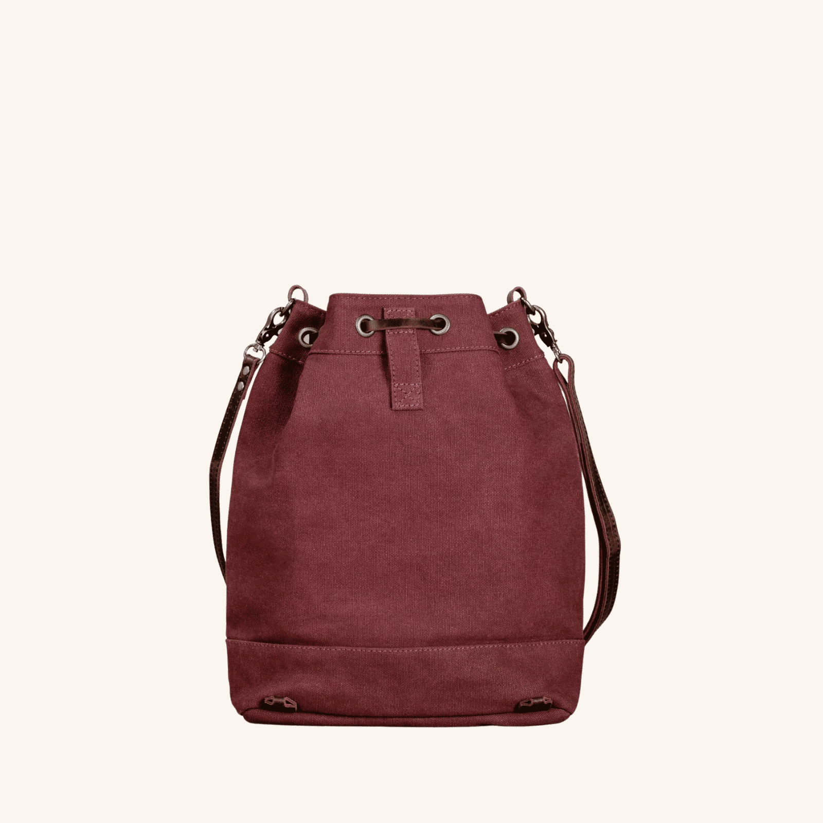 NORDLICHT Janna Beuteltasche Bordeaux Rot Segeltuch