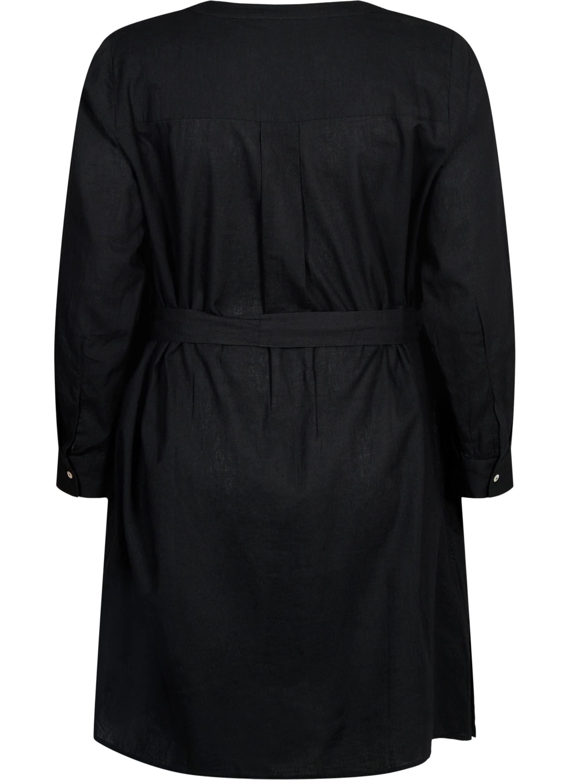 Zizzi Dresses Hemdkleid Langarm Baumwolle Hemdkleid