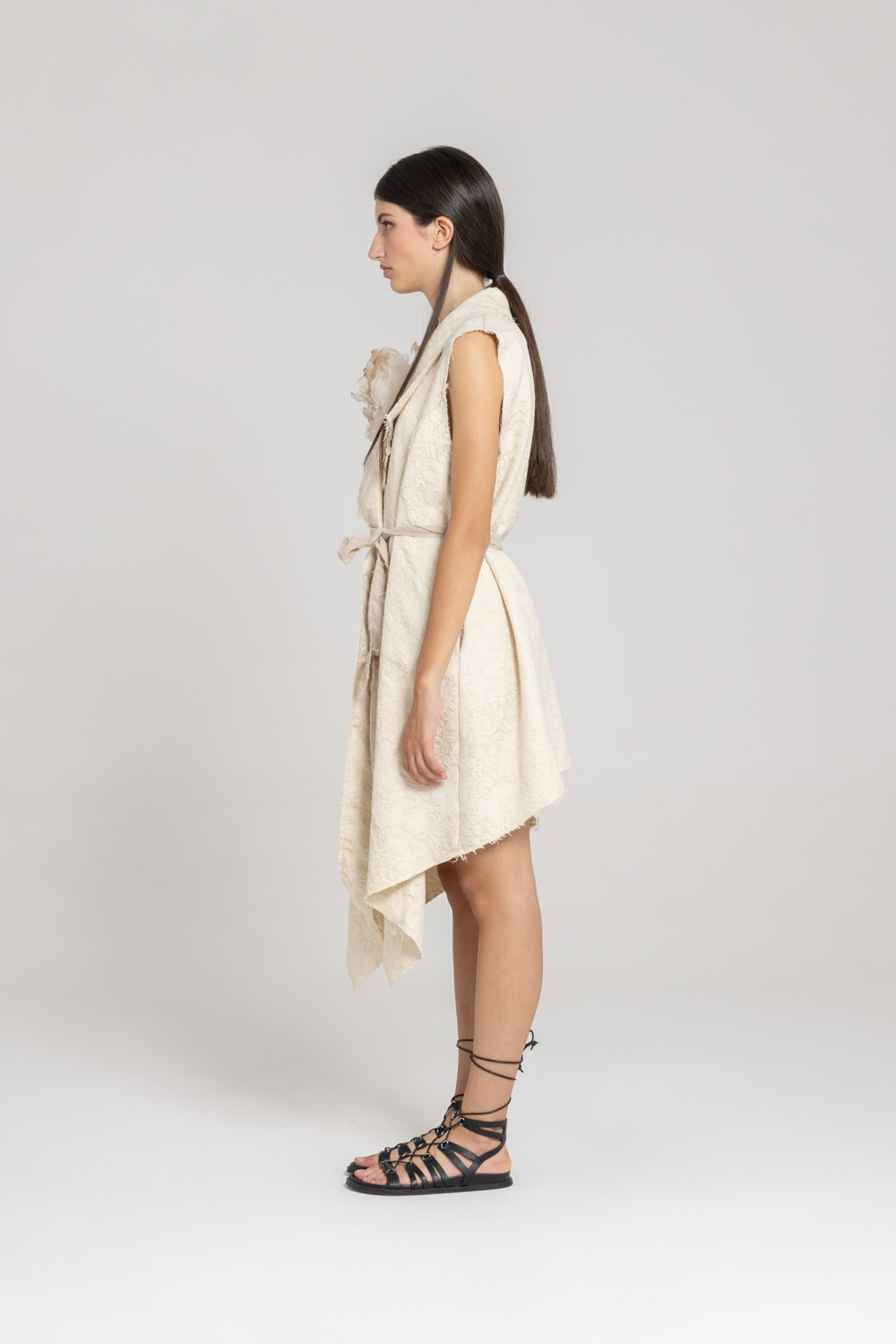 Sanctamuerte Capispalla Gilet Weste Baumwolljacquard Asymmetrisch
