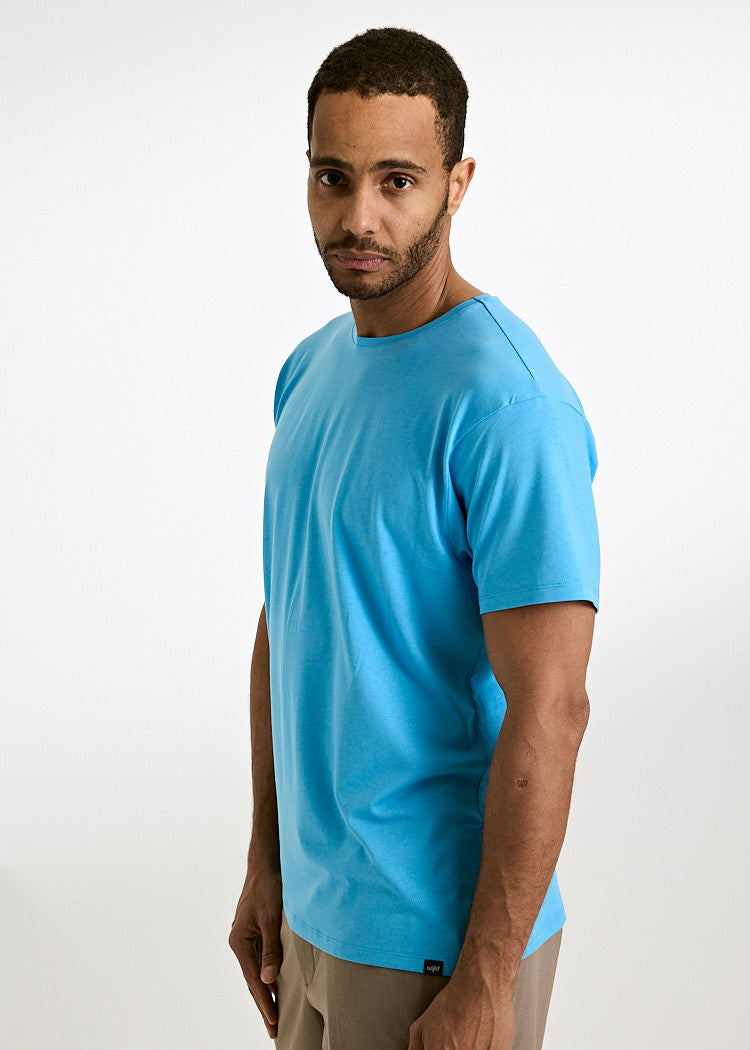 Wijld Alex WoodShirt Herren T-Shirt Azure Blue Bio