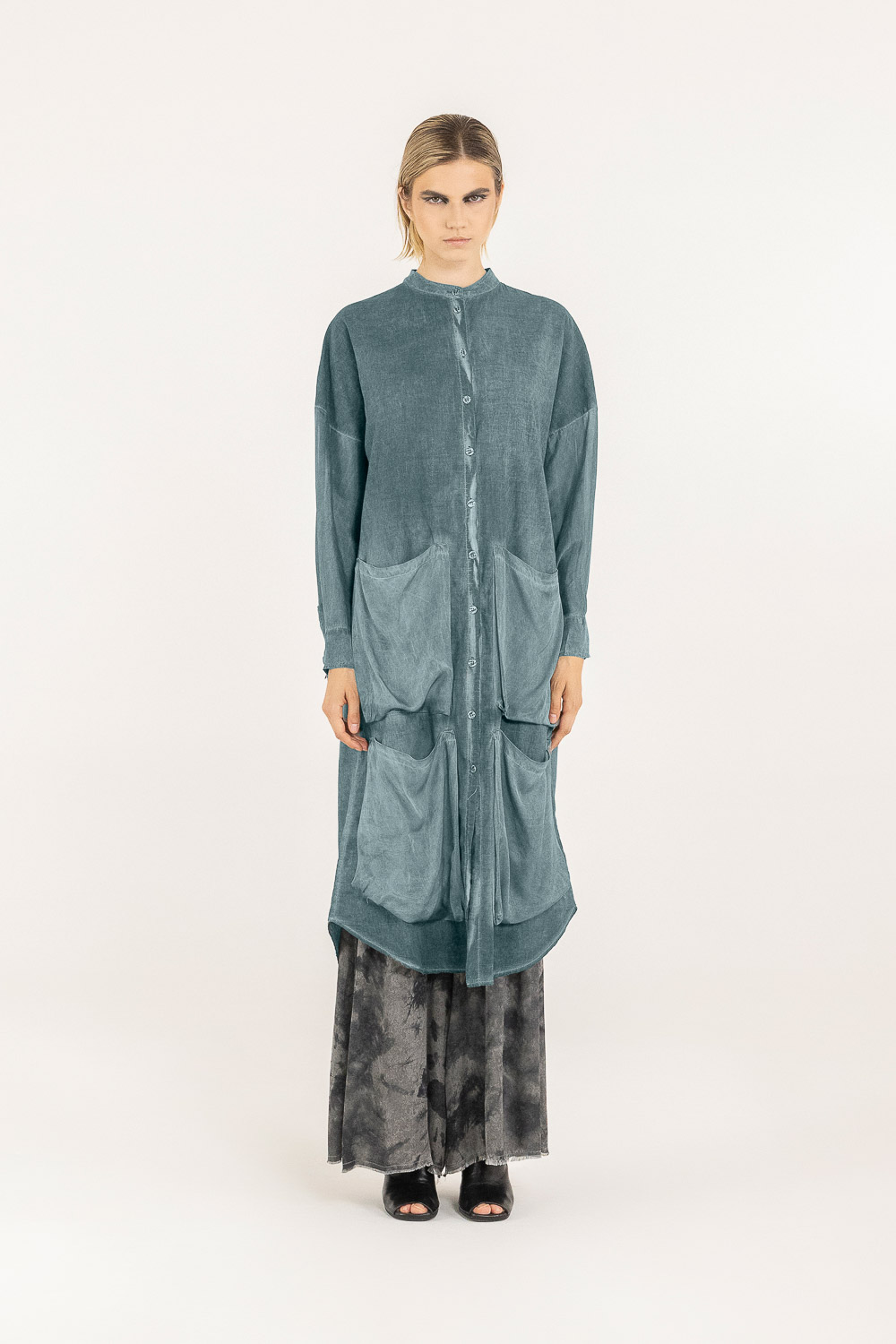 Sanctamuerte Abiti Chemisier Coreano Bluse Musselin