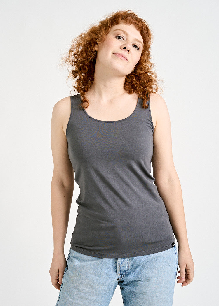 Wijld Melanie Dark Gray Tank Top Damen Lyocell