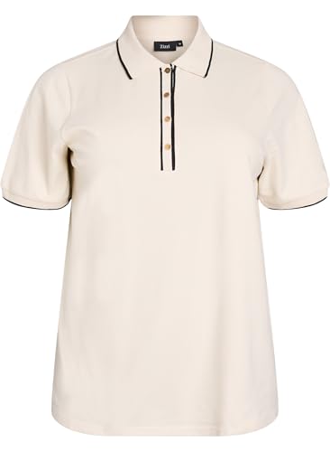 Zizzi Poloshirt Kurzarm Baumwolle Große Größen 42-60