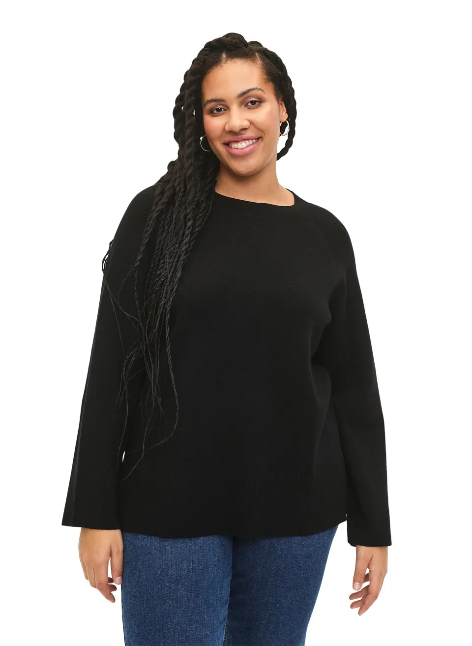 Zizzi Cardigans Pullover Ecovero Viskose Streifen Plus Size