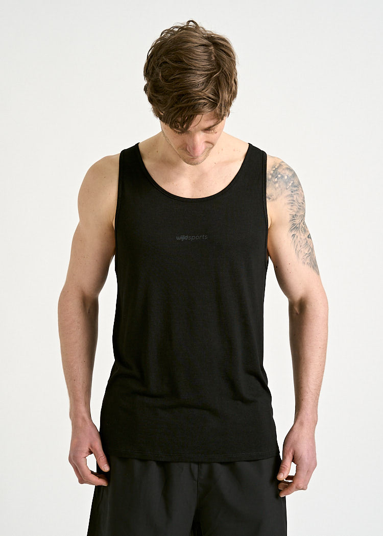 Wijld Peter Sport Tank Top Herren Schwarz-Grau atmungsaktiv