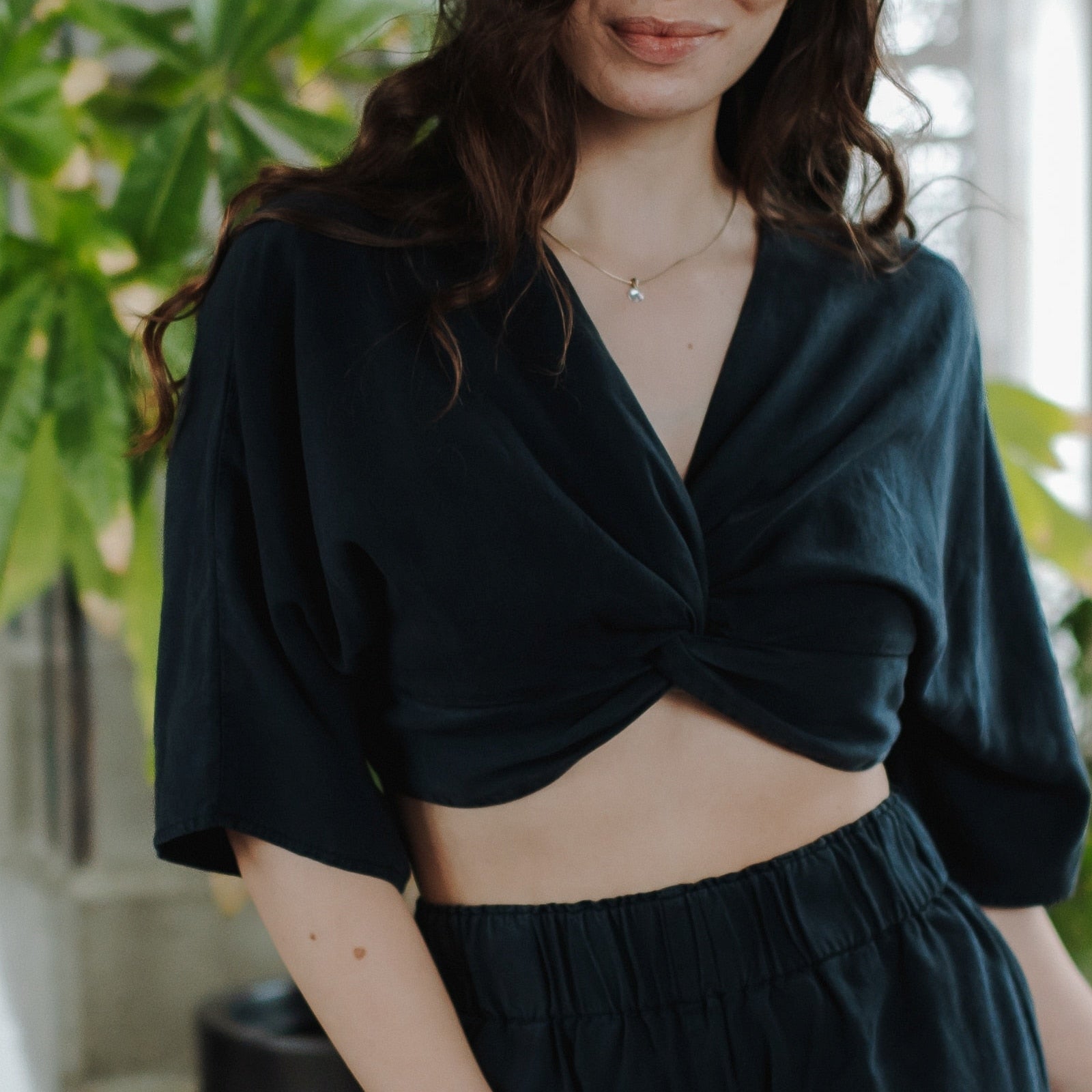 Nordlicht Nora Palazzo Hose Tencel Weit Hoher Bund