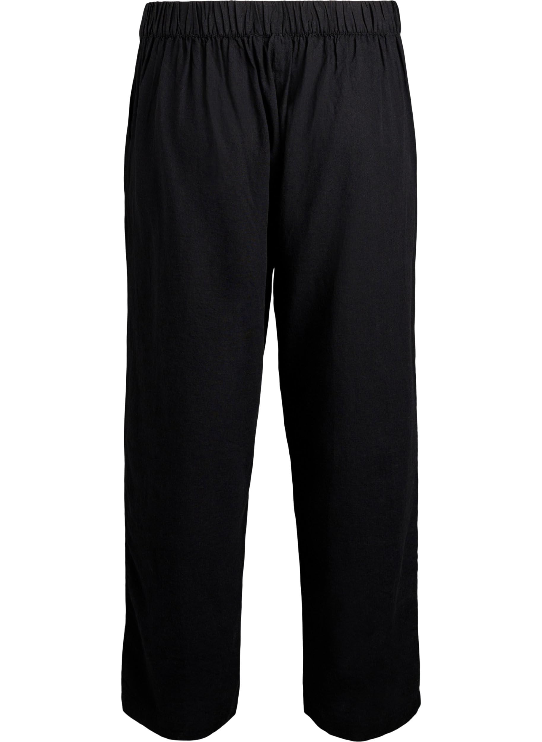 Zizzi Trousers Leinenhose Große Größen 42-60 Taschen
